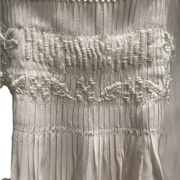 Elegant Cream Embroidered Dress - Picture 6 of 9